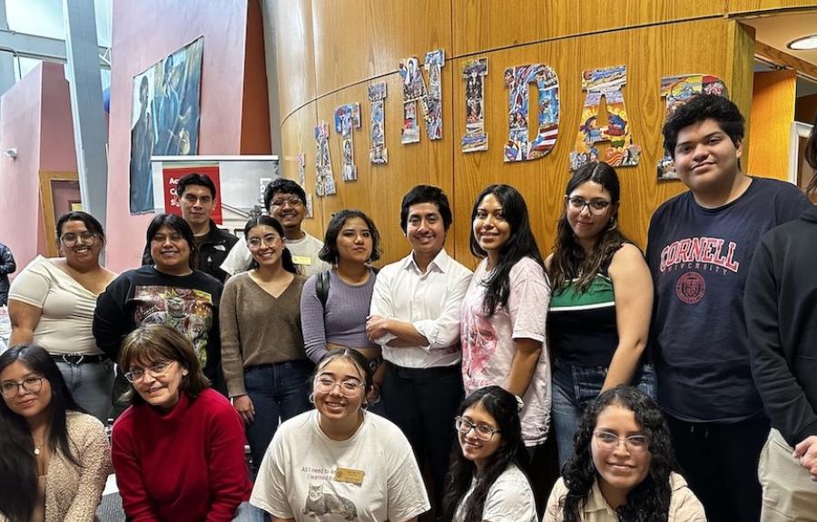 Attendees to Fridays with Faculty lunch on March 8, 2024 with Victor Cuicahua, Associate Director for Student Empowerment, Undocumented and DACA Support